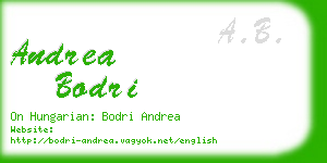 andrea bodri business card